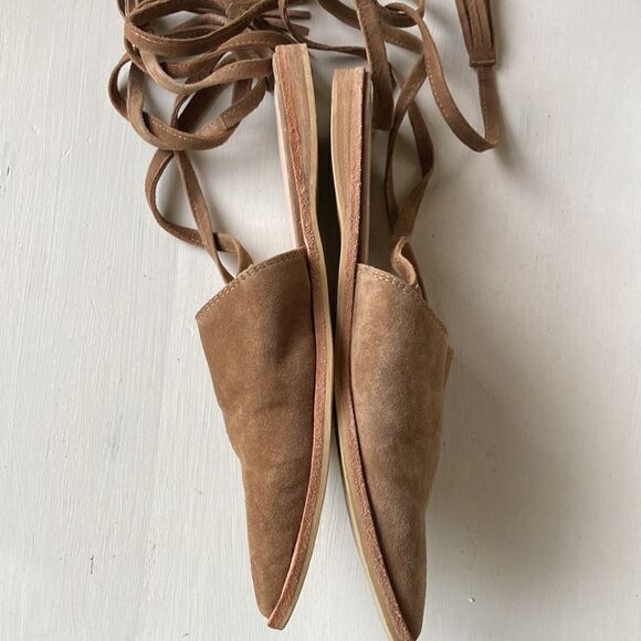 Anthropologie GeeWaWa Tan Gladiator Sip On Shoes Women’s 8 - Picture 4 of 8